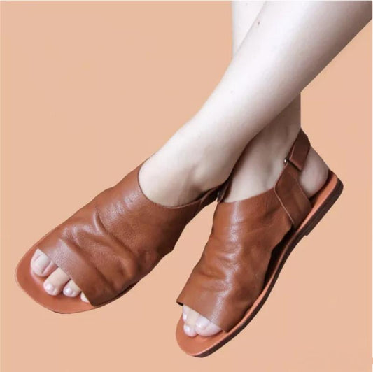 Classic Open-Toe Flat Sandals