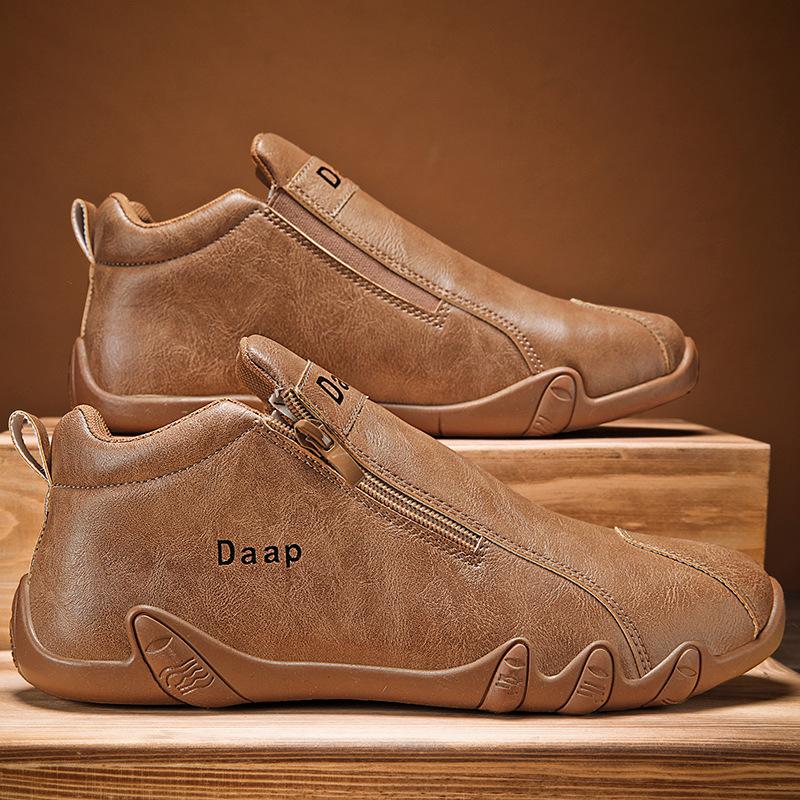 New leather sports thickened and warm men's cotton boots